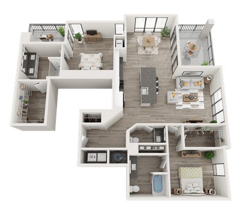 B5 Floor Plan at Link Apartments® Montford, North Carolina